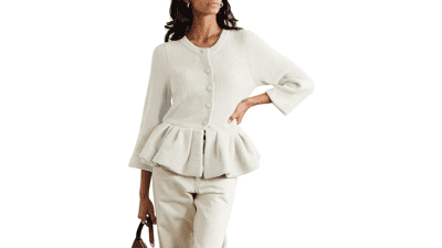 Women’s Peplum Knit Cardigan