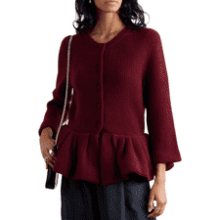 Women’s Peplum Knit Cardigan
