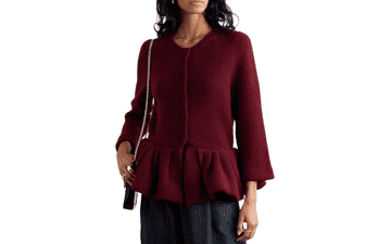 Women’s Peplum Knit Cardigan