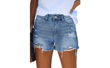 Women's Ripped Denim Shorts