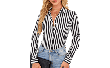 Women's Silky Button Down Shirts