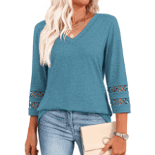 XIEERDUO V Neck T Shirts for Women