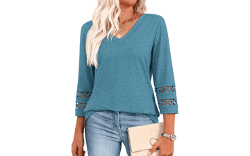 XIEERDUO V Neck T Shirts for Women