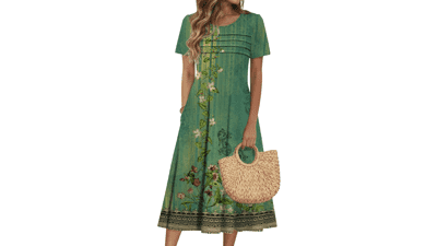 Zeagoo Women’s Summer Flare Midi Dress