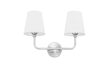 2-Light Brushed Nickel Vanity Sconce