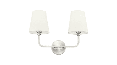 2-Light Brushed Nickel Vanity Sconce