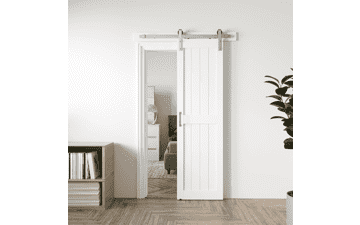 24in White Sliding Barn Door Kit