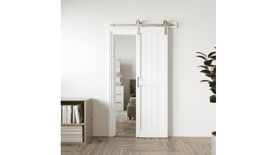 24in White Sliding Barn Door Kit