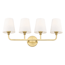 4-Light Brushed Gold Vanity Sconce