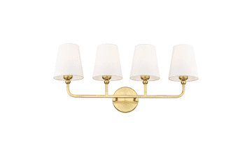 4-Light Brushed Gold Vanity Sconce