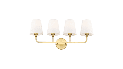 4-Light Brushed Gold Vanity Sconce