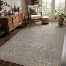 8x10 Boho Area Rug – Ultra-Thin, Machine Washable, Non-Slip