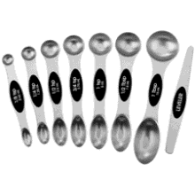8‑Piece Stainless Steel Magnetic Measuring Spoons