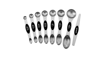 8‑Piece Stainless Steel Magnetic Measuring Spoons