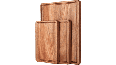 Acacia Wood Cutting Board Set