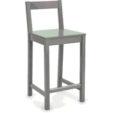 Amazon Basics Wooden Bar Stool 24" Grey