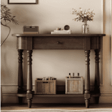 Amposei 36" Curved Console Table