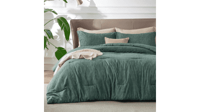 Bedsure Twin Comforter Set Emerald Green