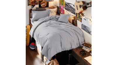 Bedsure Twin Comforter Set – Grey Bedding