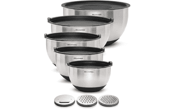 Belwares 5‑Piece Stainless Steel Mixing Bowls