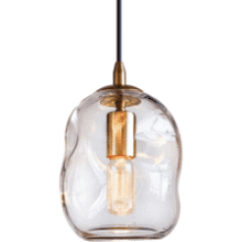 CASAMOTION Gold Glass Pendant Light