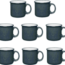 Ceramic Campfire Mugs 15 Oz Set
