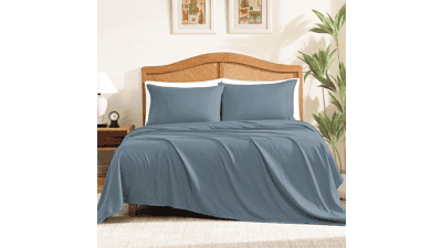 ClevaHome Queen Sheet Set – 4-Piece Microfiber Bedding