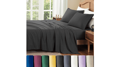 ClevaHome Queen Sheet Set – 4-Piece Microfiber