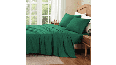 ClevaHome Queen Sheet Set – 4-Piece Soft Microfiber Bedding