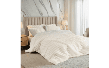 Cuddly Ribbed Fluffy Comforter Set