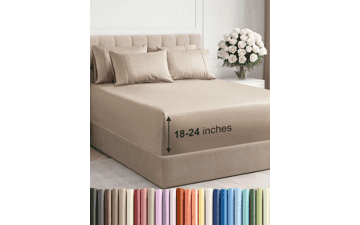Extra Deep King Sheet Set – 6 Piece Cooling Bedding