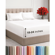 Extra Deep Twin Sheet Set – 4 Piece Cooling Bedding