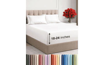 Extra Deep Twin Sheet Set – 4 Piece Cooling Bedding