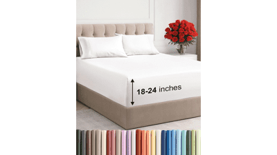 Extra Deep Twin Sheet Set – 4 Piece Cooling Bedding