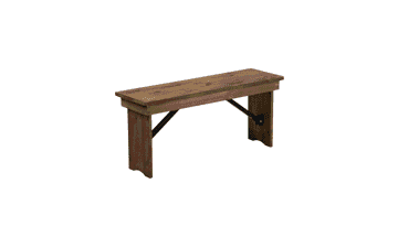 Flash Furniture Hercules Rustic Folding Bench
