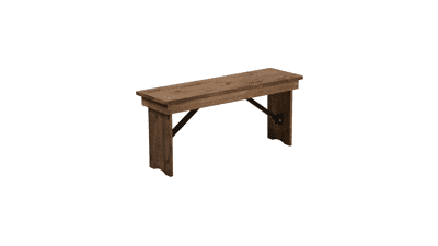 Flash Furniture Hercules Rustic Folding Bench
