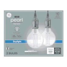 GE Pearl 60W LED Globe Bulbs