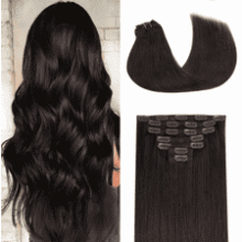 GOO GOO Clip‑in Hair Extensions – 20" Remy Dark Brown