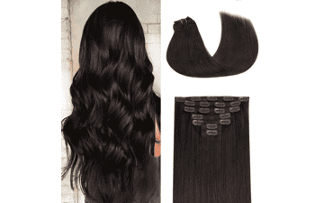 GOO GOO Clip‑in Hair Extensions – 20" Remy Dark Brown