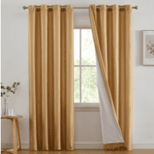 HLC.ME Jefferson Faux Silk Window Curtains