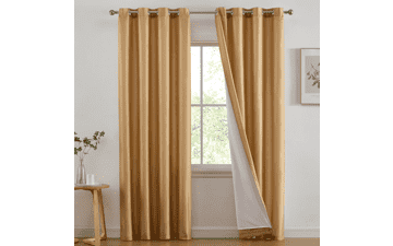 HLC.ME Jefferson Faux Silk Window Curtains