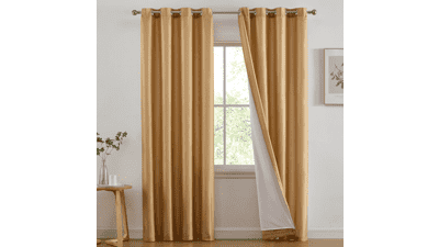 HLC.ME Jefferson Faux Silk Window Curtains