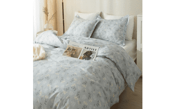 HighBuy Blue Flowers Twin XL Comforter Set