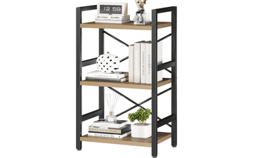 Homeiju 3 Tier Industrial Bookcase