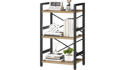 Homeiju 3 Tier Industrial Bookcase