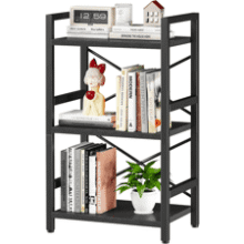 Homeiju 3‑Tier Metal Bookcase