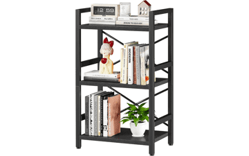 Homeiju 3‑Tier Metal Bookcase