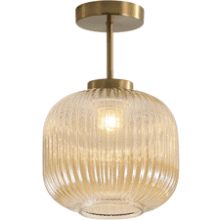 KCO Lighting Amber Glass Ceiling Lamp