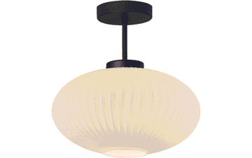 KCO Milk Glass Flush Mount Ceiling Light