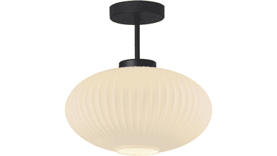 KCO Milk Glass Flush Mount Ceiling Light